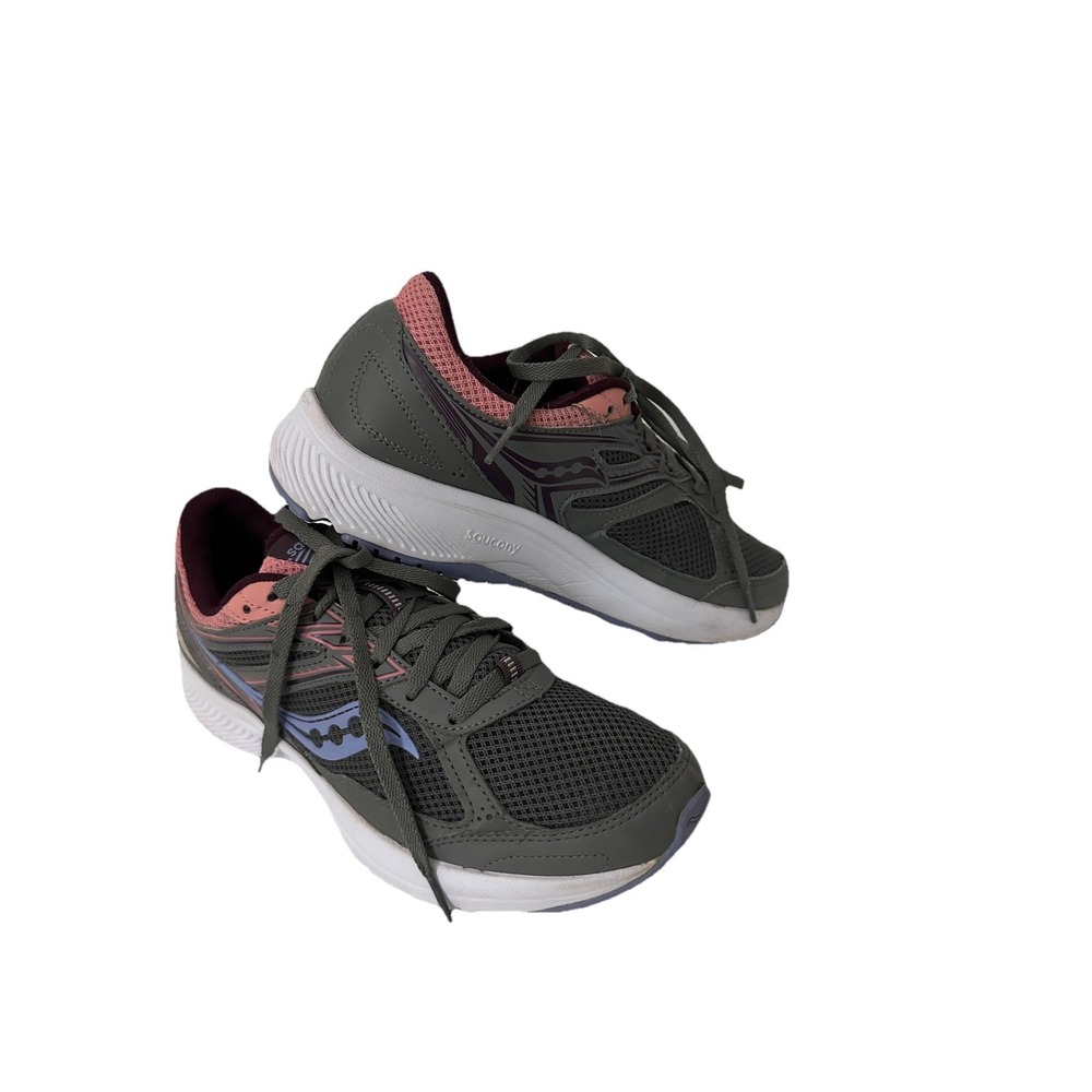 Saucony Cohesion Womens Running Walking Shoes Gray Athletics Sneakers Sz 10